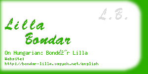 lilla bondar business card